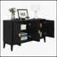 Armoire de rangement élégante et fonctionnelle à 4 portes pour une utilisation polyvalente dans les salons et les salles à manger