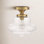 Marah Single Light Glass Semi Flush Mount