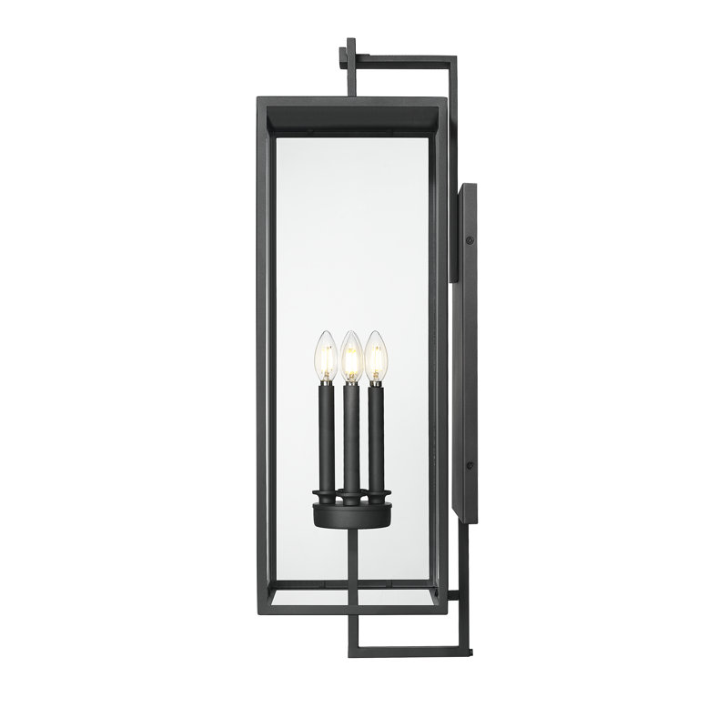 Lamont 34" High 4-Light Outdoor Wall Sconce - Textured Black