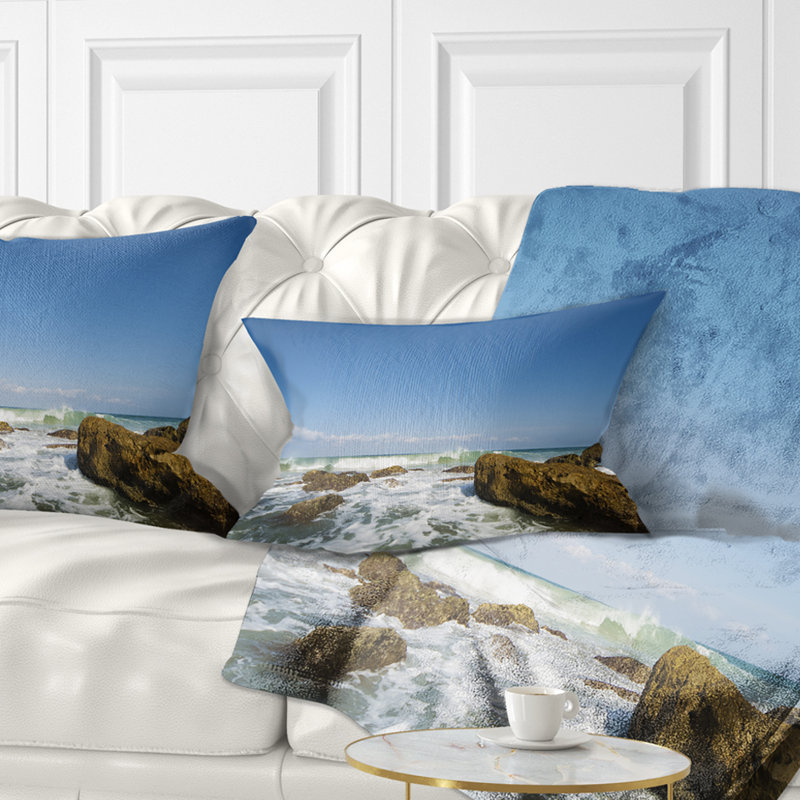 Coussin lombaire avec vagues seascape sea