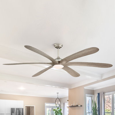 72" 6-Speed Reversible DC Motor Ceiling Fan with Dimmable LED Lights and Remote Control