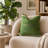Hand-Embroidered Handwoven Cotton Decorative Pillow Cover with Button Closure