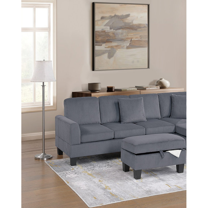 Ensemble de canapé modulaire 3 pièces RAF, Dark Gray, Polyester, Dark Gray