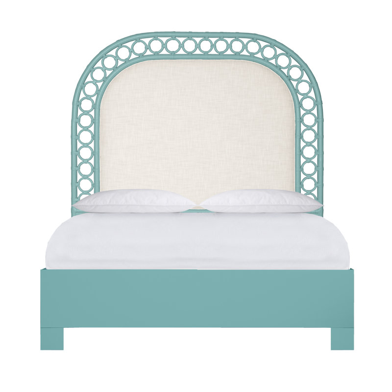 Lit plateforme Solana, Grand lit, Turquoise
