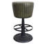 Tabouret de comptoir Myra Mushroom, cuir nervuré, base en fer-115151600