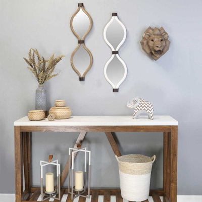 Miroir mural brun