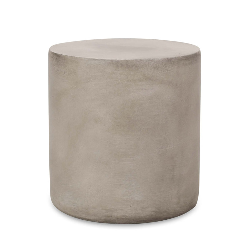 Contemporary Outdoor Side Table with Lightweight Concrete and No Assembly