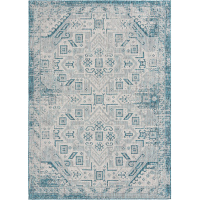 Tapis d'extérieur couleur bleu