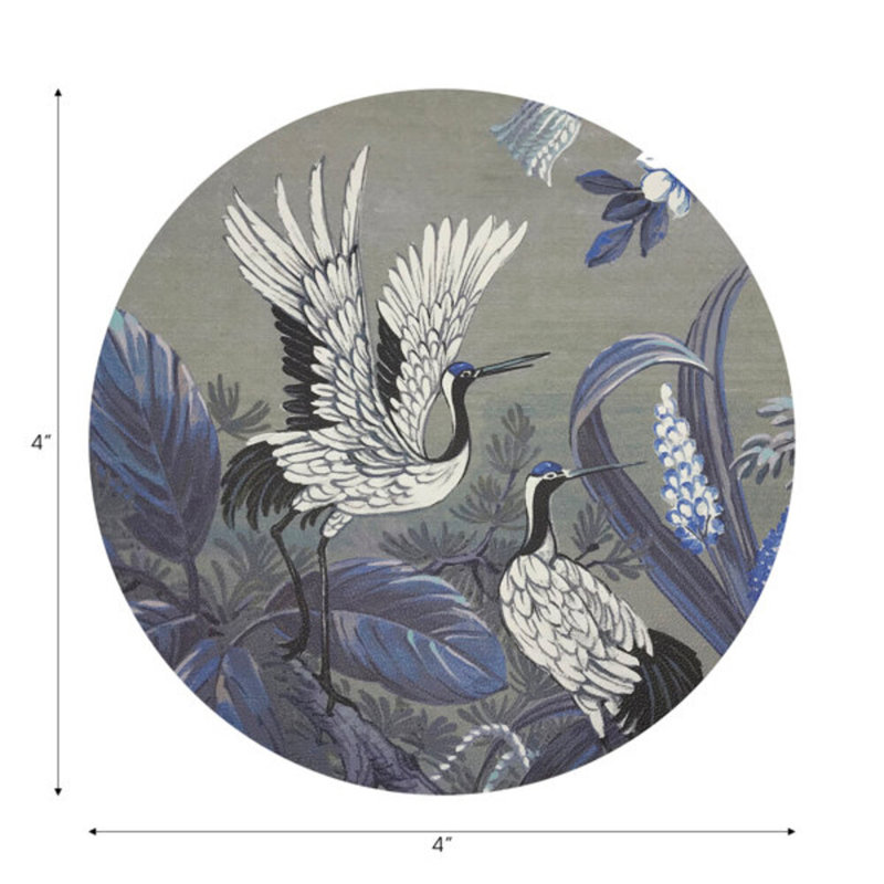 Sous-verres ronds en cuir Summer Palace Sybil, Sybil