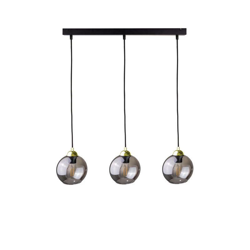 Soma 3 - Light Kitchen Island Pendant, Black/Gold