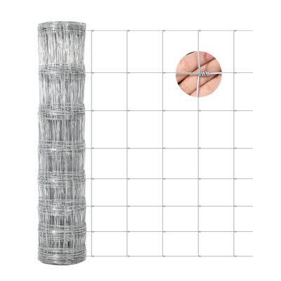 Clôture pour bétail 4 pi x 328 pi, acier galvanisé 14GA | Grillage robuste pour bovins, cerfs, porcs et chèvres, résistant à la rouille, pour fermes et pâturages