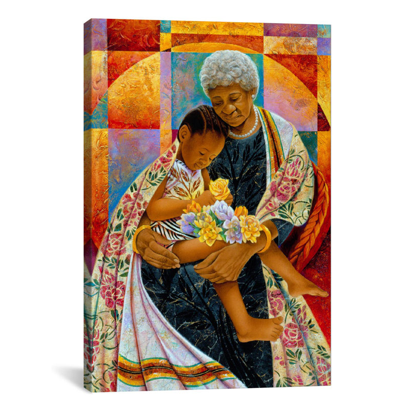 «In Grandmas Hands» par Keith Mallett, impression sur toile, H 40 po x l 26 po x P 0,75 po