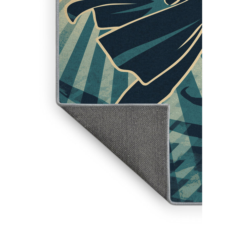 Tapis brun moelleux à motif de chevrons / zigzag rétro Dashlin Swashbuckler, 6 x 9