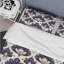 Ensemble de housse de couette moderne mauve beige damassé Elegance IV-109155075