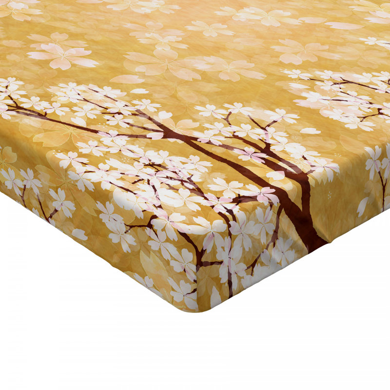 Microfiber Floral Fitted Sheet, Full Fitted Sheet