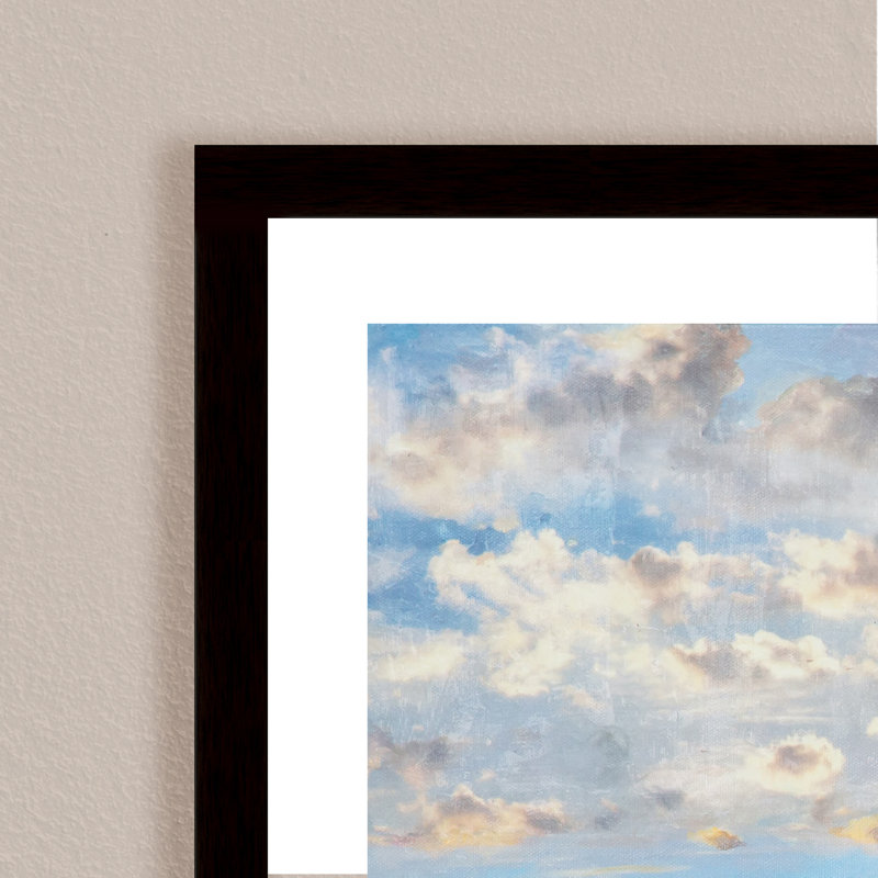 Paysage de glace inspiré de la nature par Stefanie Bales - œuvre d'art encadrée , H 24 po x l 36 po, Framed Matted Print