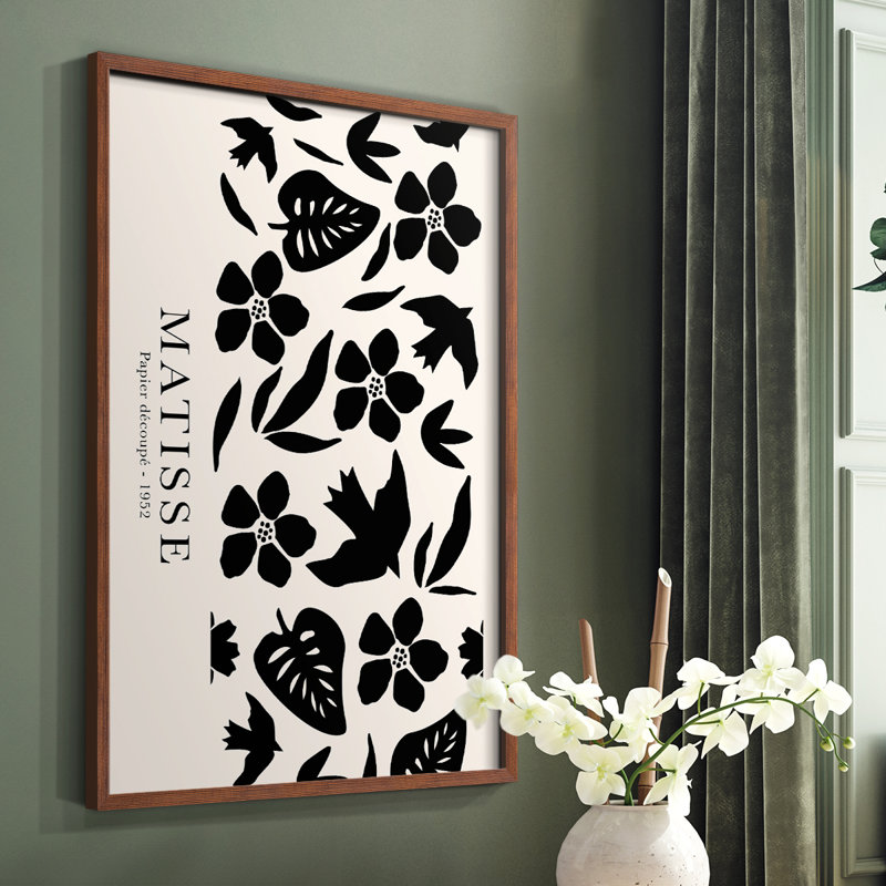 Matisse CCLX III, reproduction encadrée - bois massif, Brun, H 20 po x l 16 po