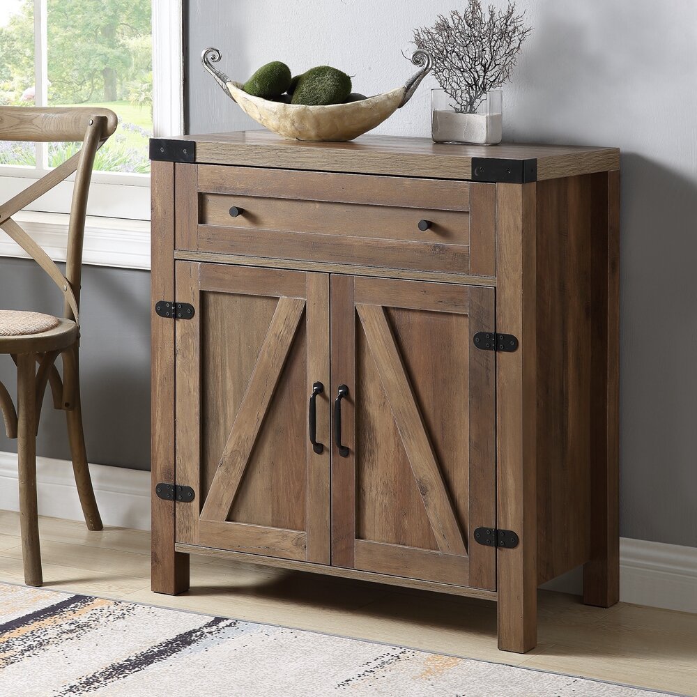 Gracie Oaks Rustic Console Table With Drawer And Storage For Entryway ...