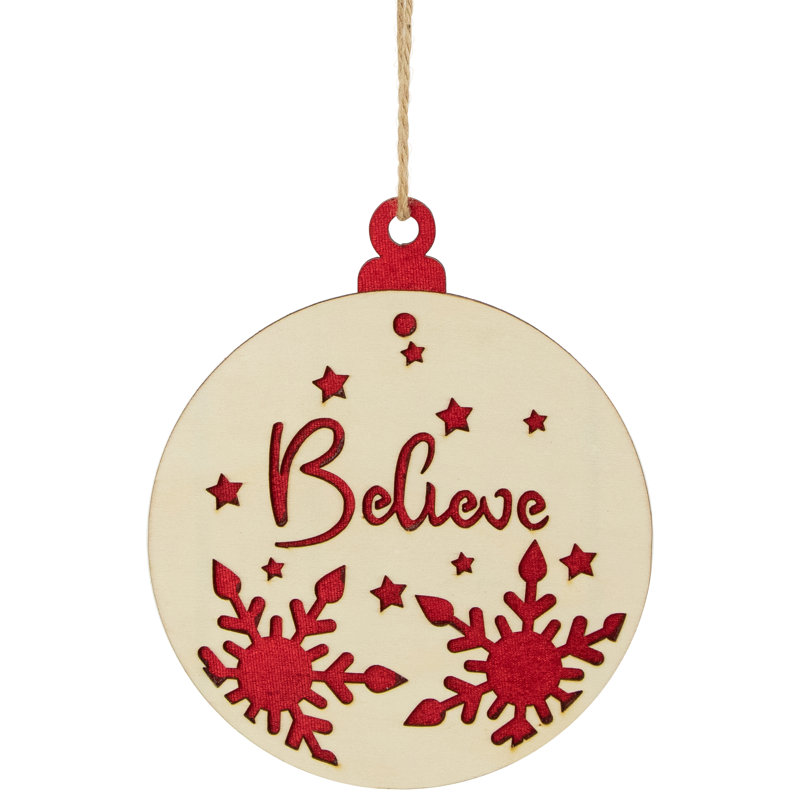 7'' Wood Holiday Shaped Ornament