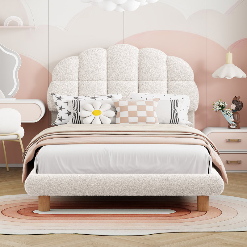 Sandina 90 x 200Cm Platform Bed, Beige