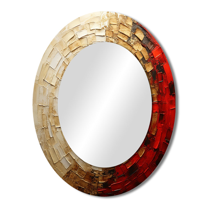 Miroir mural moderne doré, 43 po x 33 po