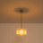 1-Light Ribbed Glass Clear Drum Pendant