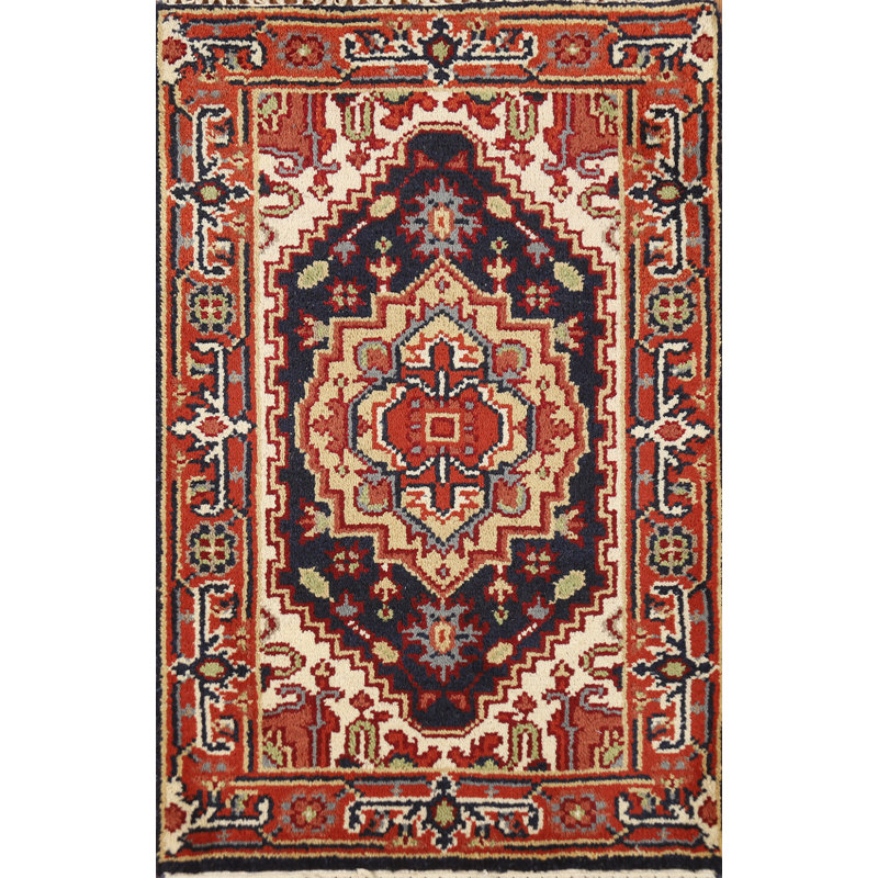 Tapis traditionnel indien bleu marine 2x3