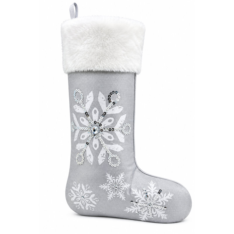Chaussette de noël glistening snow
