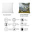 Coussin décoratif doré à motif de nuages dorés blanc et jaune-205374874