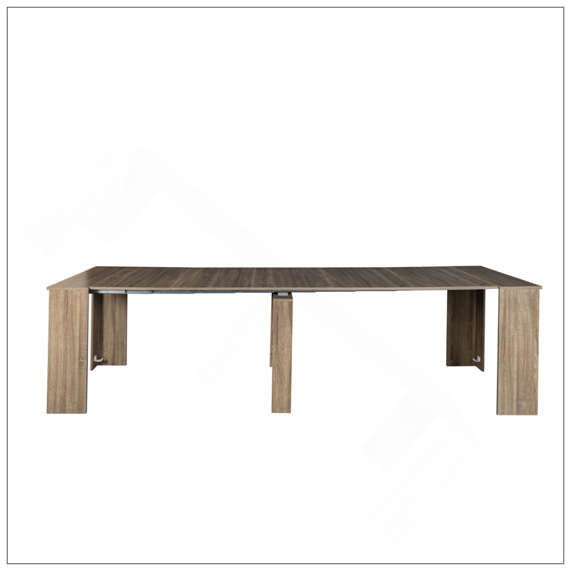 Multifunctional Extendable Console Table, Brown