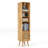 Slim Tall Rattan Storage Cabinet Boho Accent Bookshelf w/ Rattan Door 12-Position Adjustable Shelf-99057532