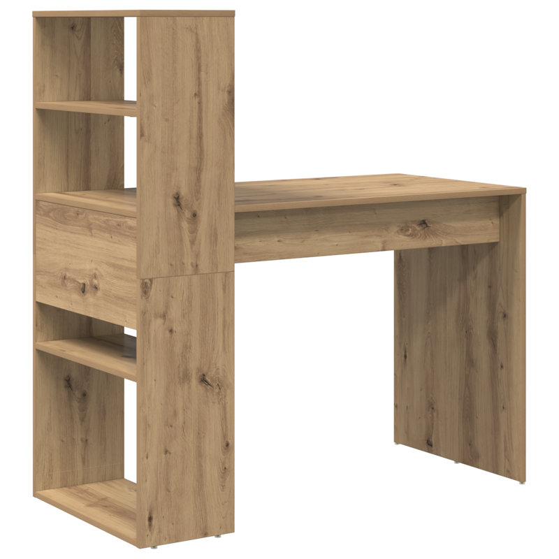 Desk Engineered Wood Medium Desk, Artisan Oak