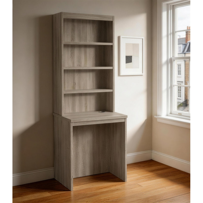 Finlay Solid Wood Base Writing Desk, Grey Nebraska