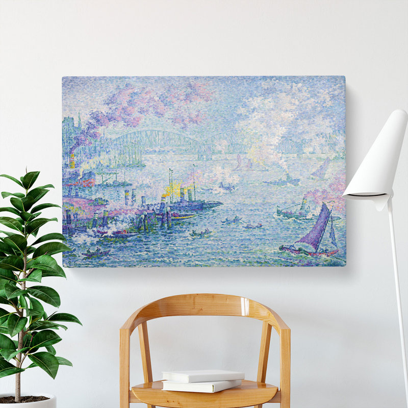 The Port Of Rotterdam by Paul Signac - Wrapped Canvas, 35cm H x 50cm W x 3cm D