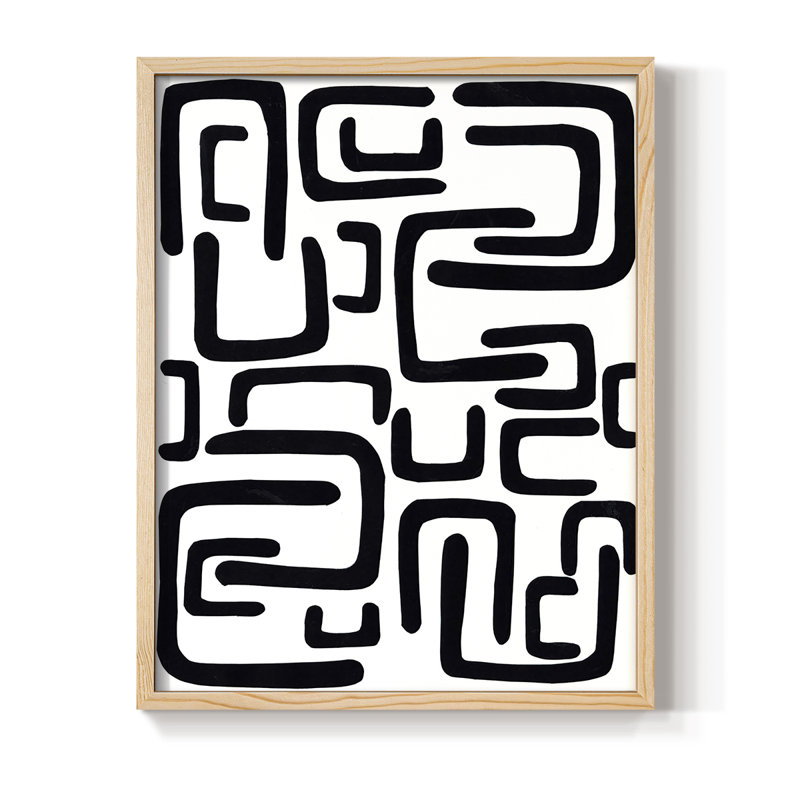 Shuffle II, reproduction encadrée - bois massif, H 11 po x l 9 po