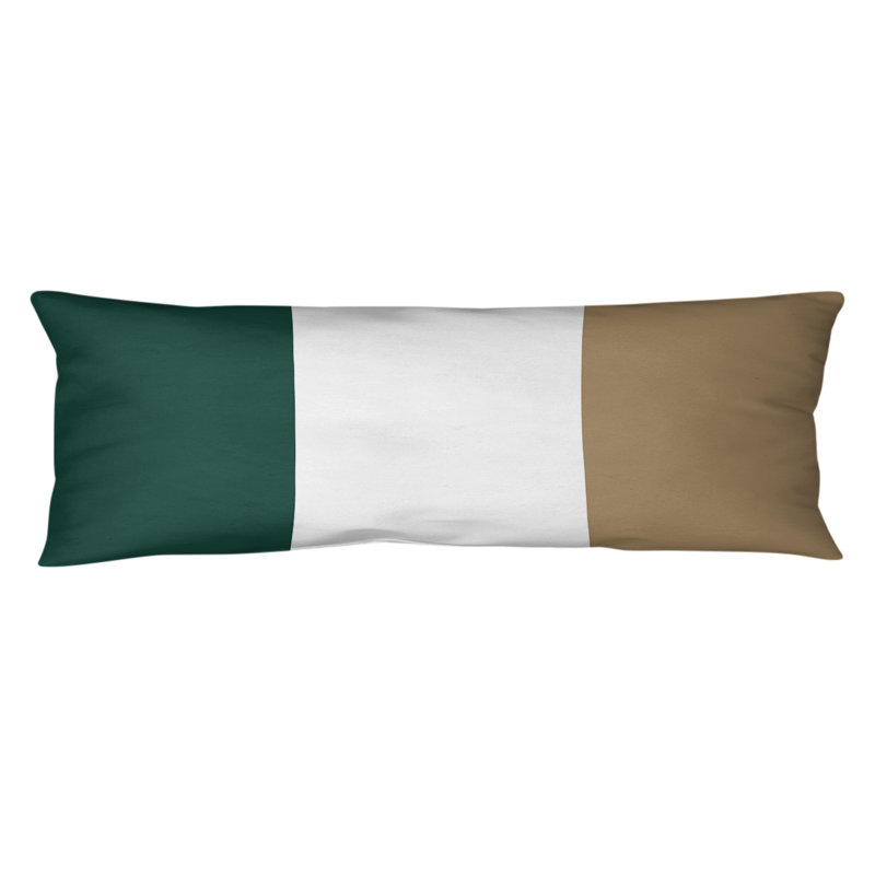 Adele Polyester Medium Pillow, Green/Gold