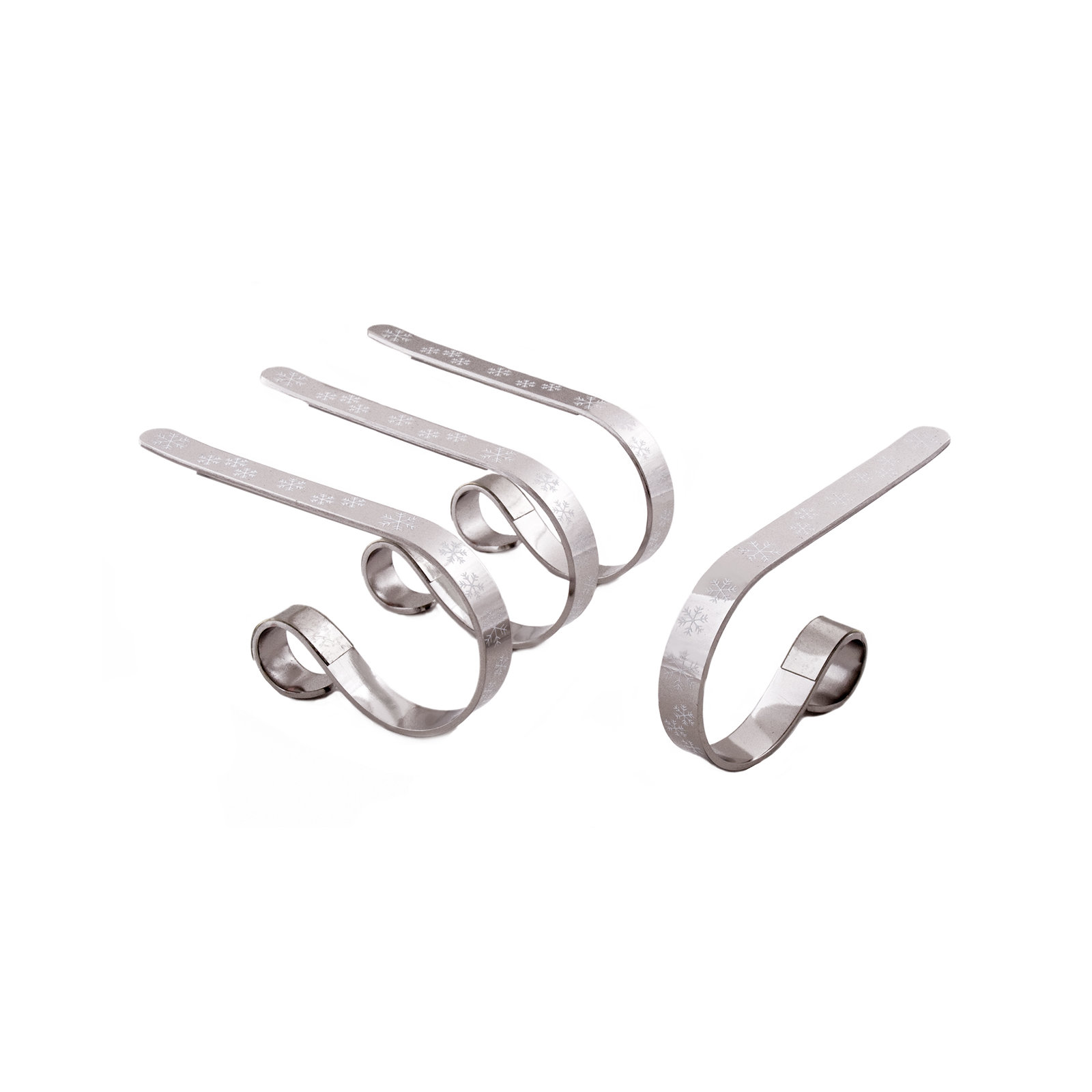 Original MantleClip Stocking Holder, Snowflake Silver