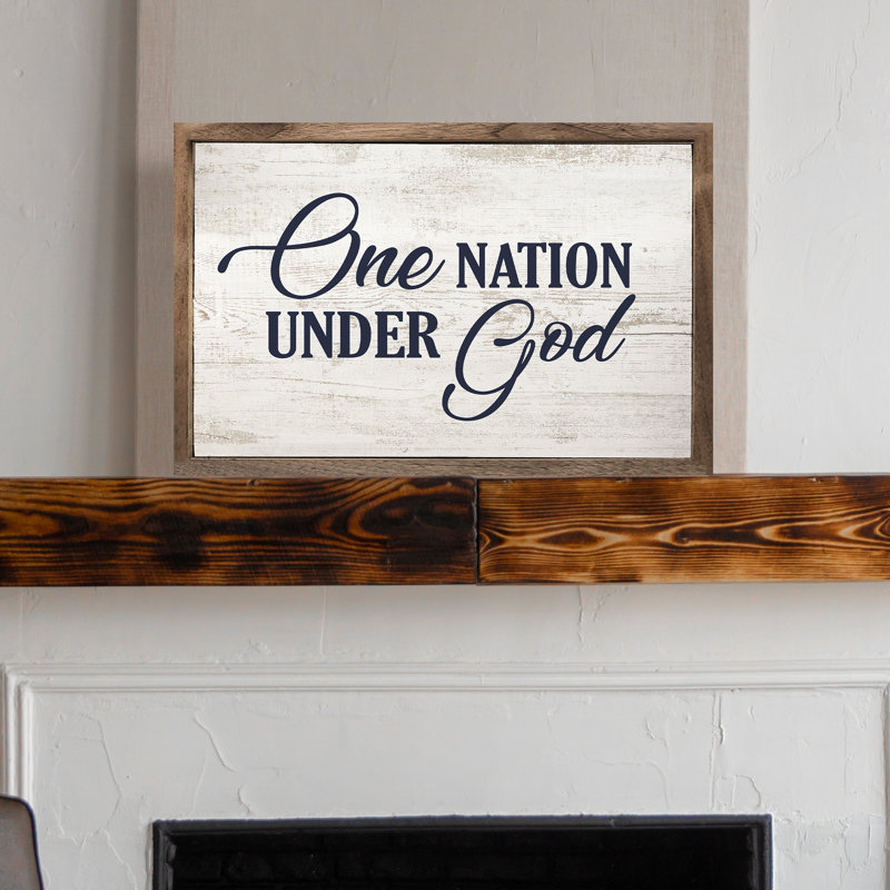 One Nation Under God Whitewash, H 5 po x l 8 po