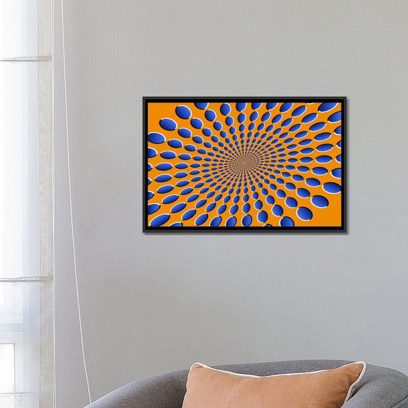 Karlskrona " Optical Illusions " by Michael Tompsett, 18" H x 26" W x 1.5" D, Black Framed Canvas, No Mat