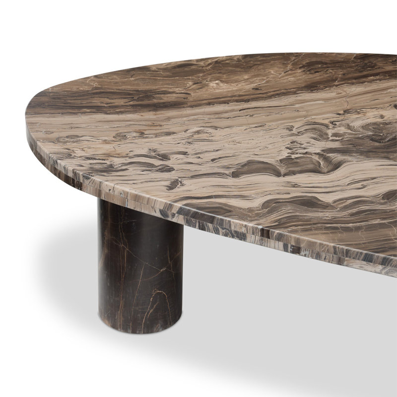 Zion Marble Coffee Table, 15" H x 30" L x 48" W