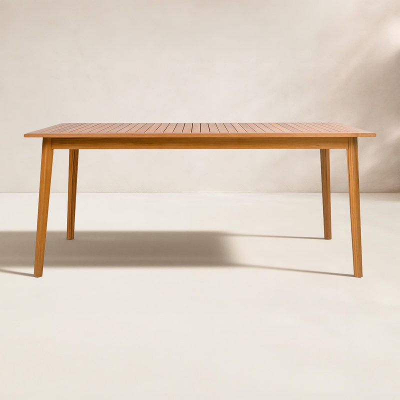 Mayaguana Outdoor Rectangular Teak Dining Table
