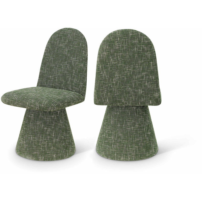 Chaise rembourrée Dunia, Tissu de polyester vert