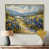 Toile avec cadre flottant or