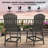 Outdoor Bar Height Adirondack Chairs With Connecting Tray Set Of 4-1091465061