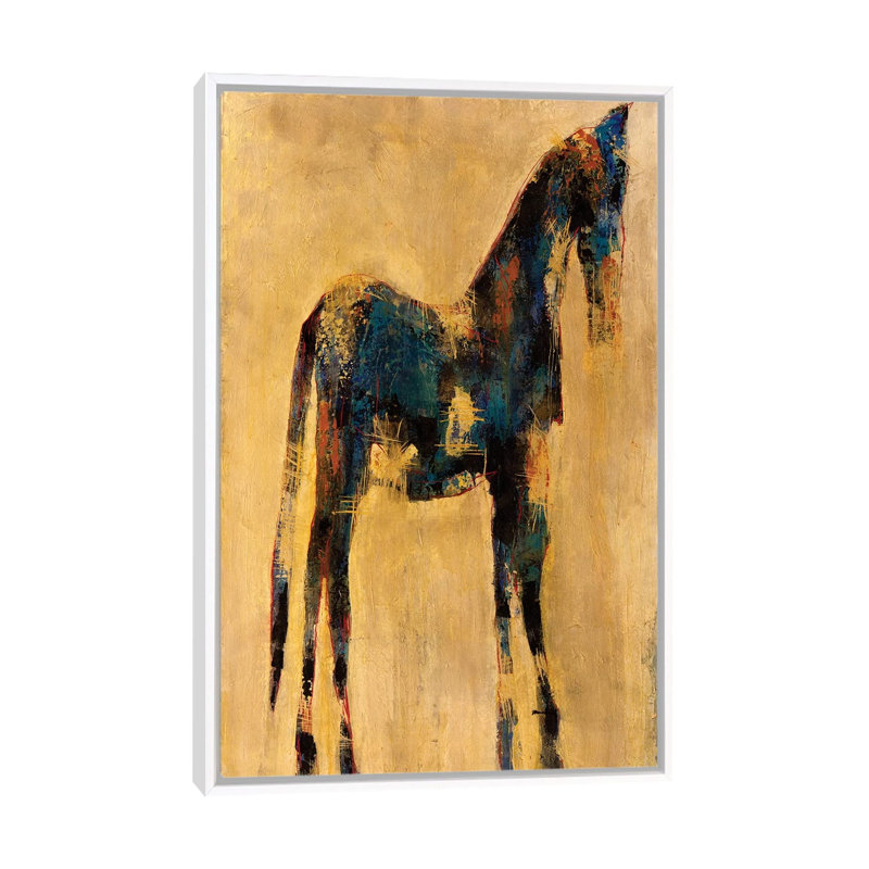 Indigo - Painting on Canvas, White Framed, 101.6 cm H x 66.04 cm W