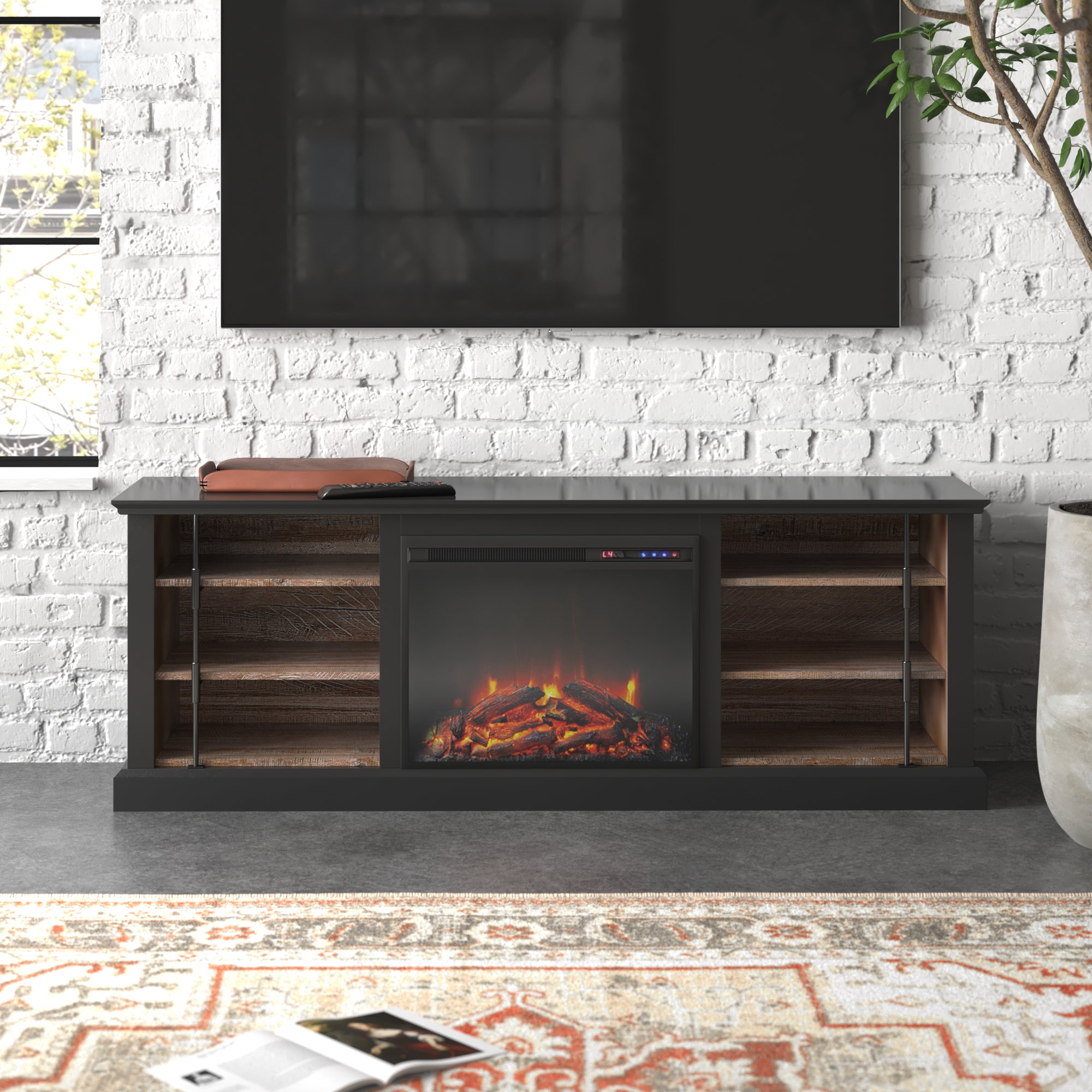 Steelside™ Tamera 66.5'' Media Console u0026 Reviews | Wayfair