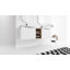 Meuble-lavabo mural simple avec plateau en céramique 23,8 po Ishatkar
