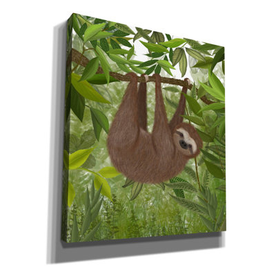 «Sloth Hanging Around», impression sur toile tendue