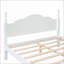 Cadre de lit plateforme grand style rétro - Pin & amp; Panneau de fibres à densité moyenne, aucun sommier nécessaire, blanc pour la chambre à coucher