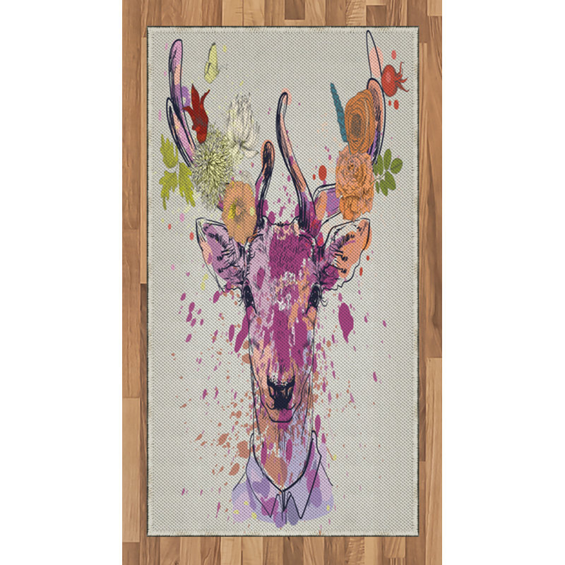 Indie High Density Long Fiber Poly Threads Decorative Area Rug Carpet, Rectangle 2'7" x 5'